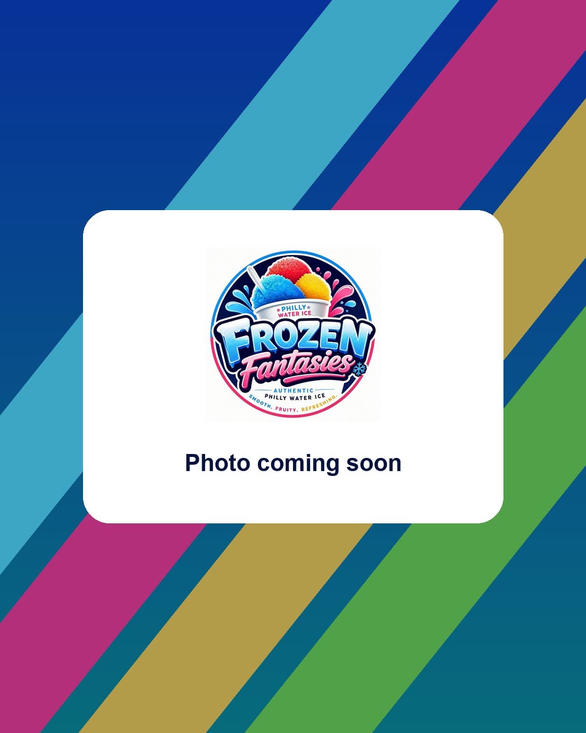 Blue Raspberry water ice from Frozen Fantasies