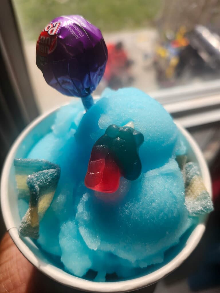 Blue Raspberry Lemonade water ice from Frozen Fantasies